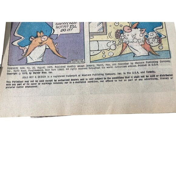 Gold Key Yosemite Sam and Bugs Bunny Comic #30 August 1975 Vintage Collection - Picture 2 of 6